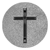 DAROUND 510 BK SH SL Black Single Cross Shimmer Silver Background